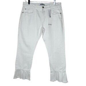 NWT Zara | Women's Pure White Denim Jeans Size 8